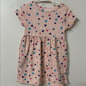 Wonder Nation Pink Heart Print Kids Dress